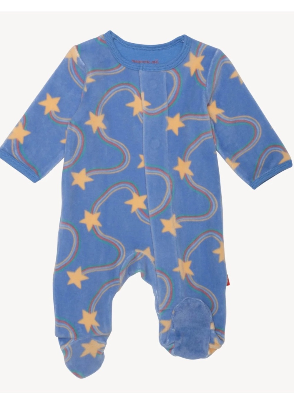 Magnetic Me Starry Nights Velour Sleeper 0-3 Months Footed Romper Unisex Baby